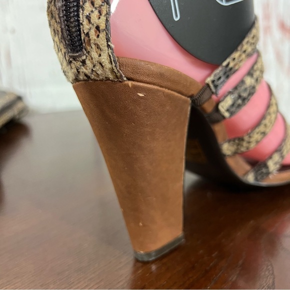 JEFFREY CAMPBELL BOND snake skin embossed Women's Strappy Gladiator Heels Size 7 - Picture 9 of 16